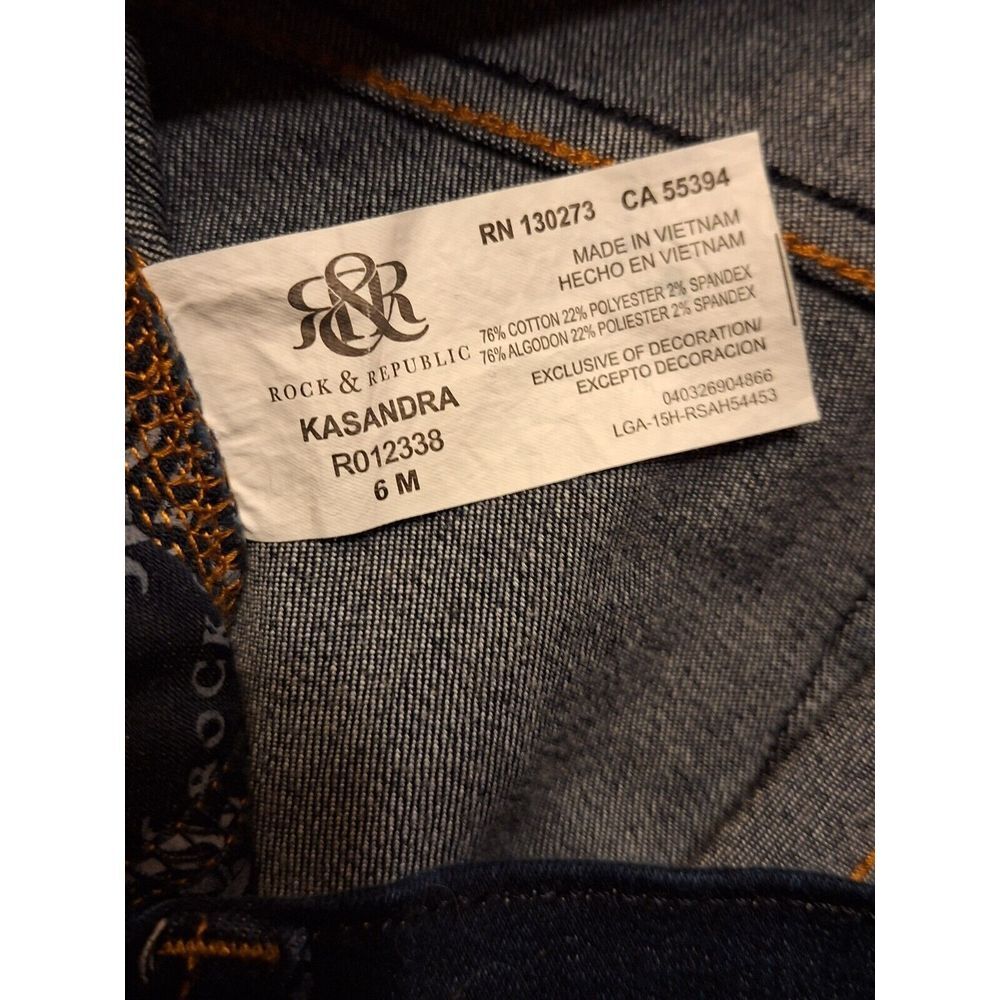 Rock & Republic Women's Jeans, Denim Rx Kasandra Bootcut 6M, R012338, Navy Blue - Picture 11 of 11